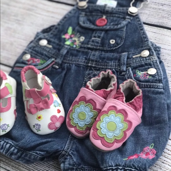 Baby gap lot Robeez 0-3 mo girl baby newborn 5pc